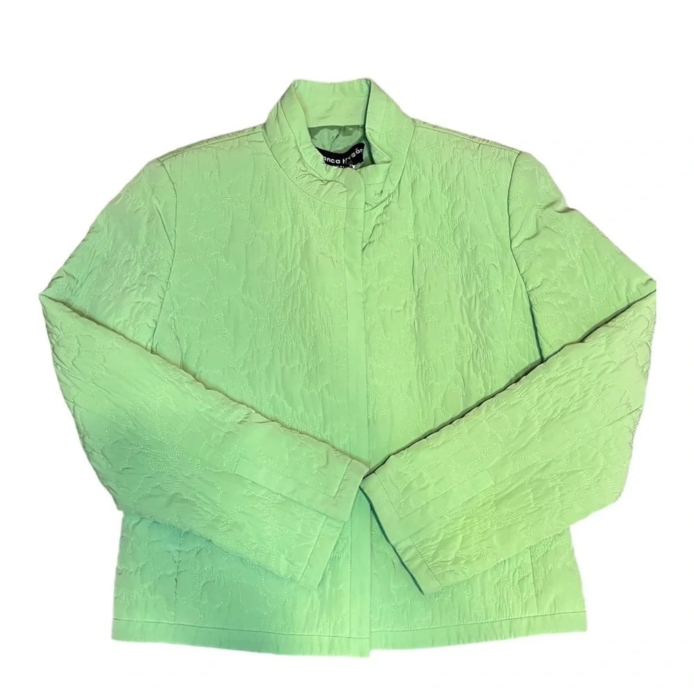 Bright Green Quilted  Jacket